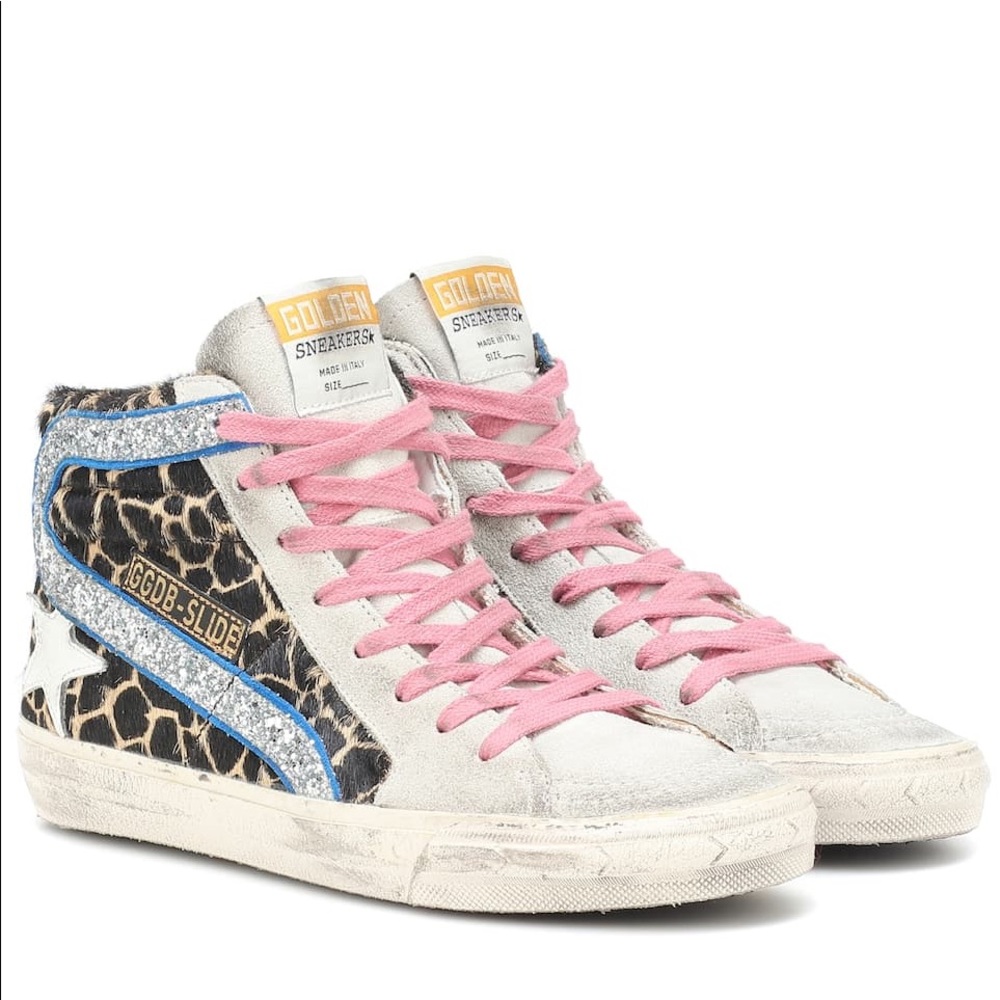 Golden Goose Slide High Tops Giraffe Size 37/7 Box